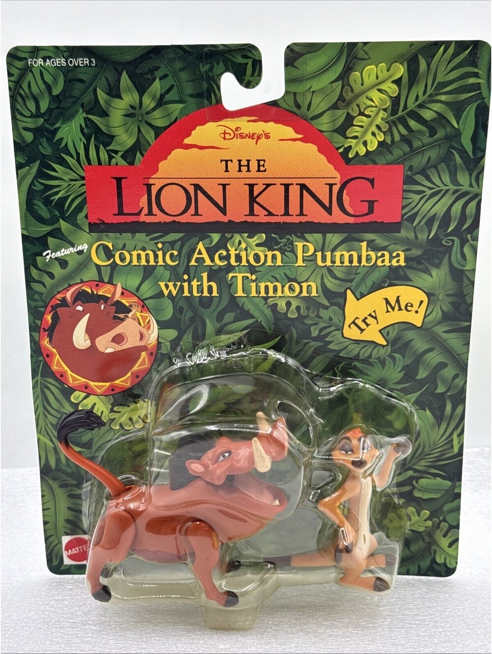1994 Mattel Disney's The Lion King Comic Action Figures Pumbaa & Timon Vintage